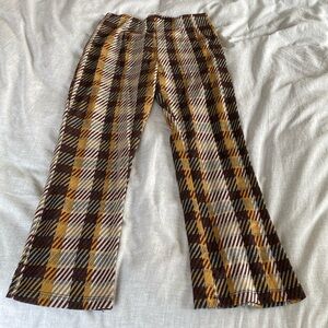 Free people fall plaid skinny crop pant